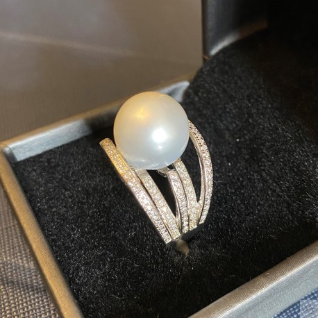 925 Silver South Sea pearl Ring SR1300