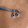 925 Silver red sapphire earrings GSS024