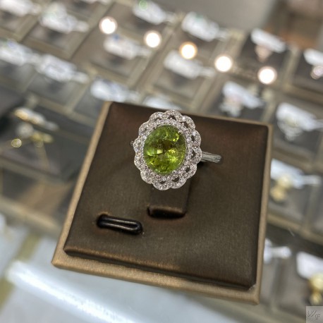 925 silver tourmaline ring STO006