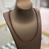 18K Gold ruby necklace GSR082