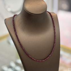 18K Gold ruby necklace GSR082