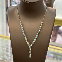 925 Silver opal necklace GSO073