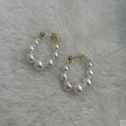 18K Gold Akoya pearl Earrings SEP839