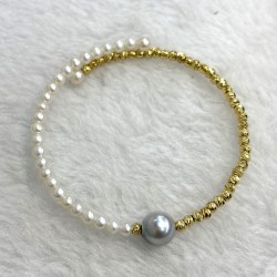 14K Gold Filled Akoya + fresh water Pearl bracelet SBP11447
