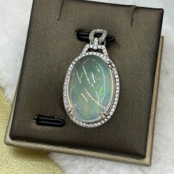 925 Silver opal necklace GSO088