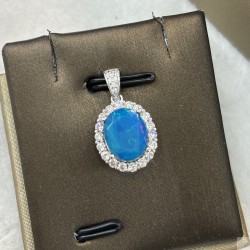 925 Silver opal necklace GSO090