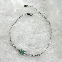 925 Silver emerald Bracelet GE010