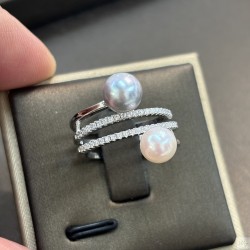 925 Silver Akoya pearl Ring SR1559