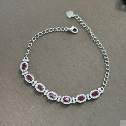 925 Silver ruby bracelet GSR088