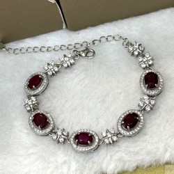 925 Silver ruby bracelet GSR091