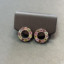 925 silver tourmaline earrings STO016