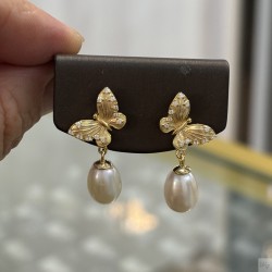 925 Silver fresh water pearl Earrings SEP893