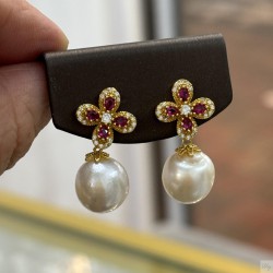 925 Silver fresh water pearl Earrings SEP903