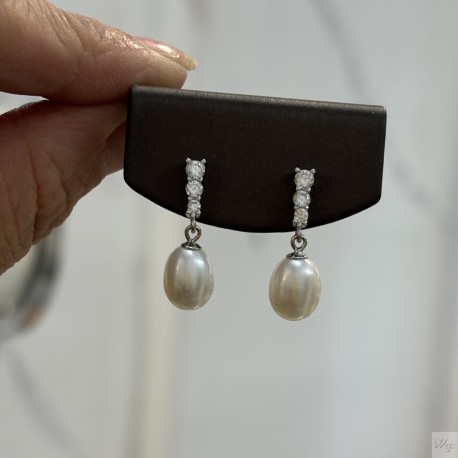 925 Silver fresh water pearl Earrings SEP916