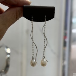 925 Silver fresh water pearl Earrings SEP921