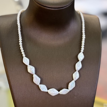 925 Silver Fresh Water pearl necklace SN5996